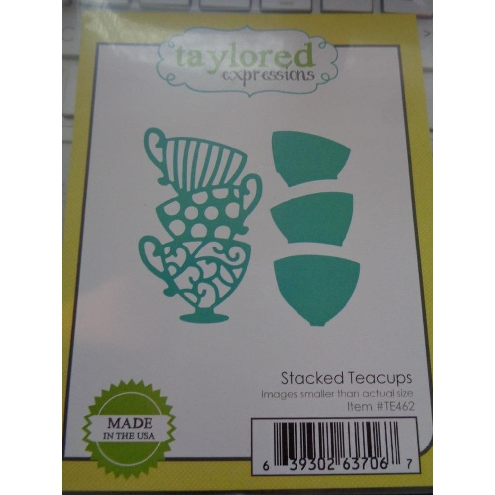 Taylored Expressions STACKED TEACUPS Die Cut Scrapbooking